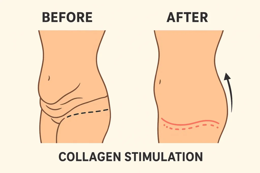Before and after results for sagging skin after weight loss injections Stoke upon Trent
