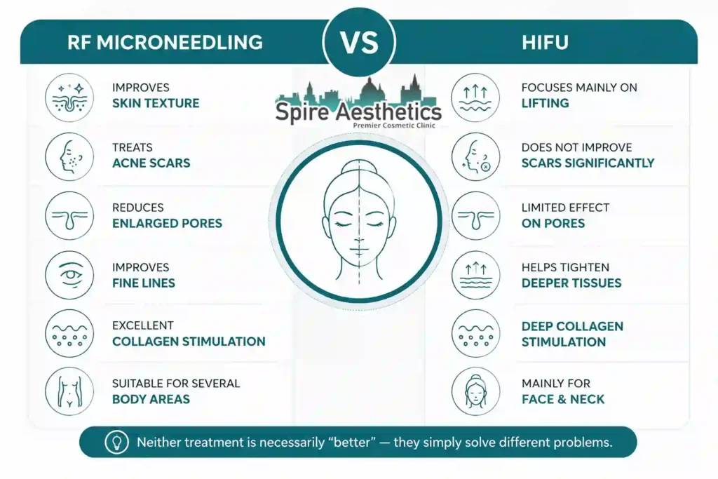 RF Microneedling vs HIFU: Which Treatment Gives Better Results Stoke upon Trent?